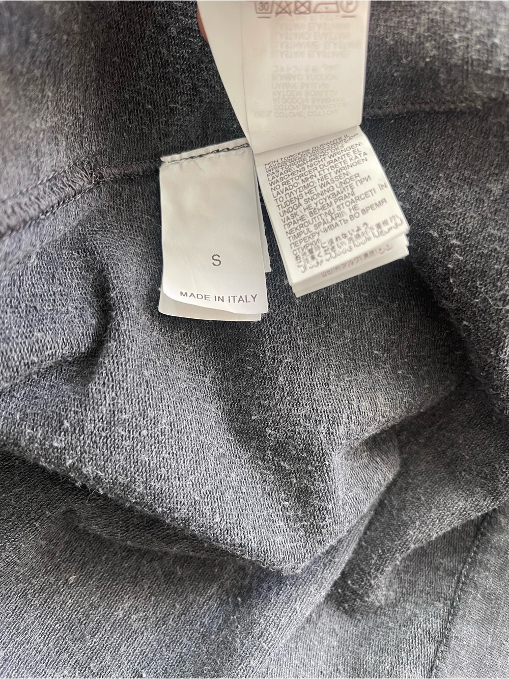 Brunello Cucinelli Grey Crewneck Sweater with White Trim and Embellished Detail - Picture 8 of 10